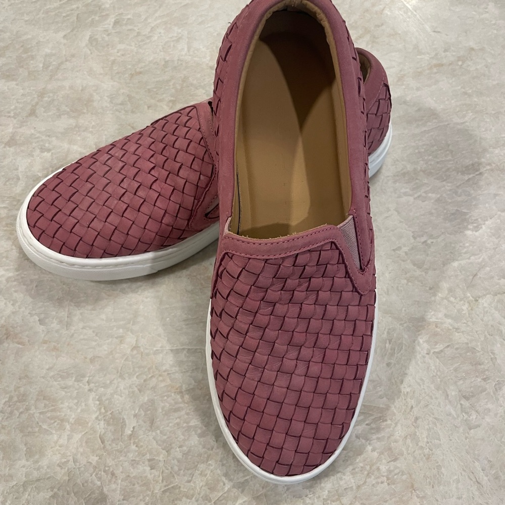 Woven Slip-On Women's Loafers - Mauve